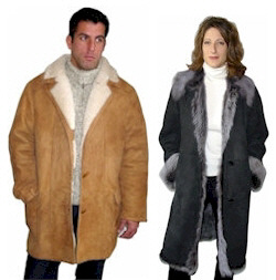 Shearling Coats for Men and Women in a Variety of Styles and Colors.