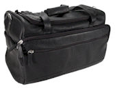 Mardi Gras leather duffel bag
