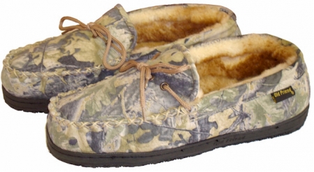 camo moccasin slippers