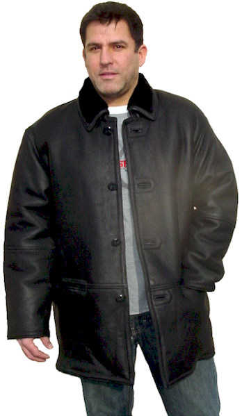 Black Nappa Shearling Coat