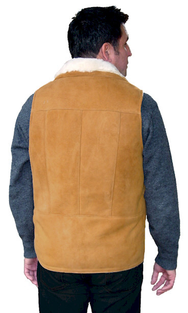 Colorado Sheepskin Vest, Back View