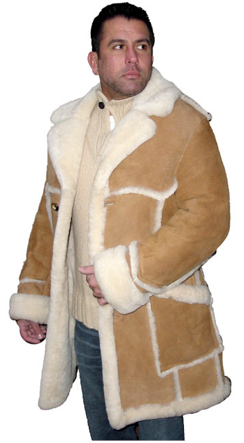 Men's Open Seam Marlboro Sheepskin Coat